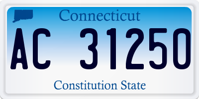 CT license plate AC31250