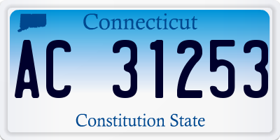 CT license plate AC31253