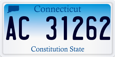 CT license plate AC31262