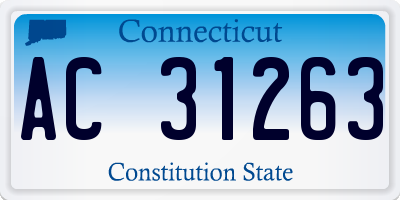 CT license plate AC31263