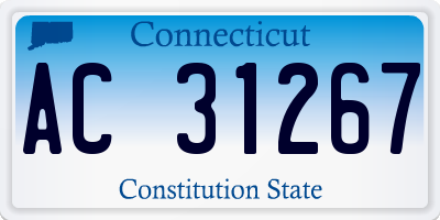 CT license plate AC31267