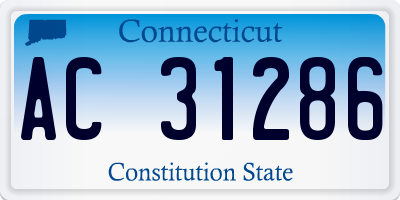 CT license plate AC31286