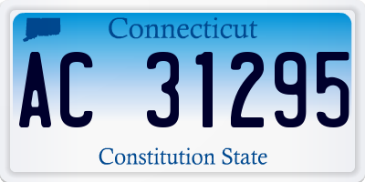 CT license plate AC31295