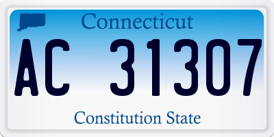 CT license plate AC31307