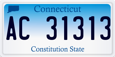 CT license plate AC31313