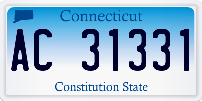 CT license plate AC31331