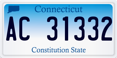 CT license plate AC31332
