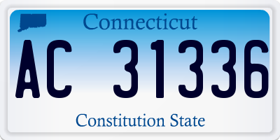 CT license plate AC31336