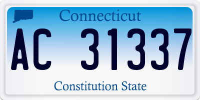 CT license plate AC31337