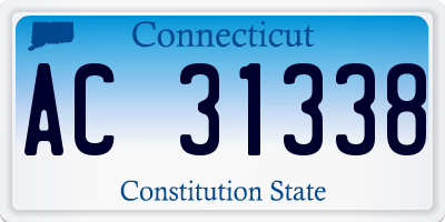 CT license plate AC31338