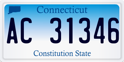 CT license plate AC31346