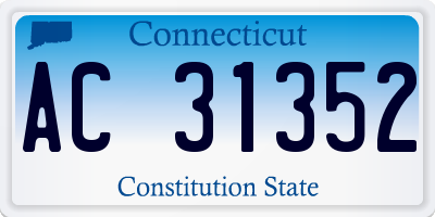 CT license plate AC31352