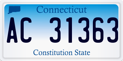 CT license plate AC31363