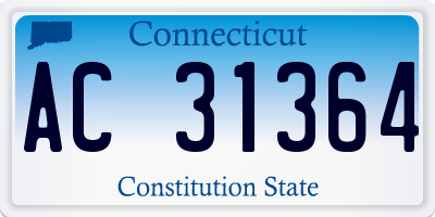 CT license plate AC31364