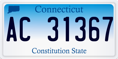 CT license plate AC31367