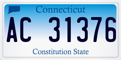 CT license plate AC31376