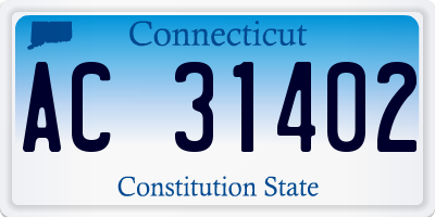 CT license plate AC31402