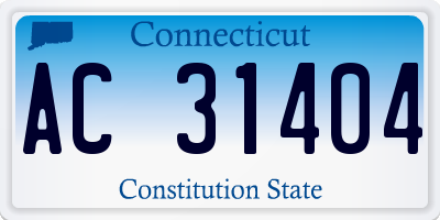 CT license plate AC31404