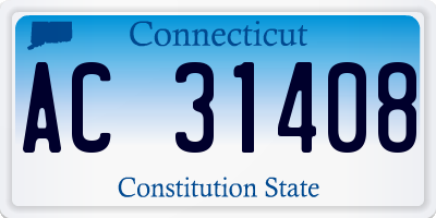 CT license plate AC31408