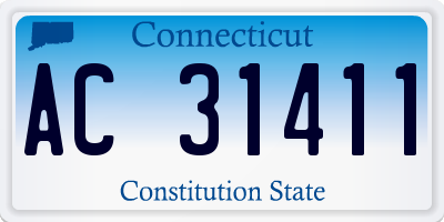 CT license plate AC31411