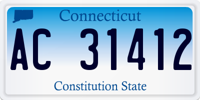 CT license plate AC31412