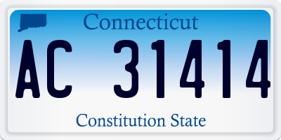 CT license plate AC31414
