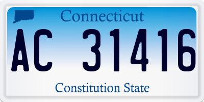 CT license plate AC31416