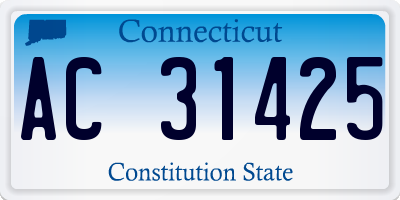 CT license plate AC31425