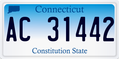 CT license plate AC31442
