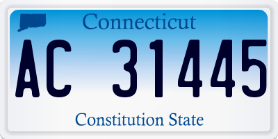 CT license plate AC31445