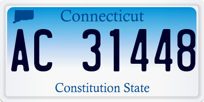 CT license plate AC31448