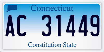 CT license plate AC31449