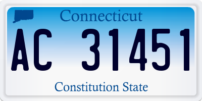CT license plate AC31451