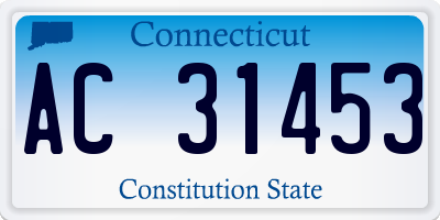 CT license plate AC31453