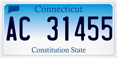 CT license plate AC31455
