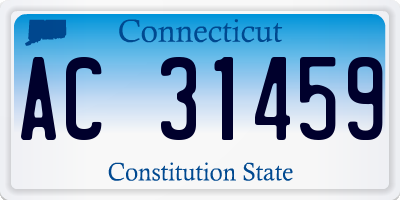CT license plate AC31459
