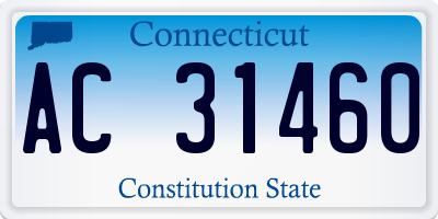 CT license plate AC31460