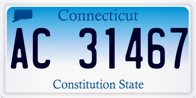 CT license plate AC31467