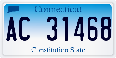 CT license plate AC31468