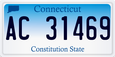 CT license plate AC31469