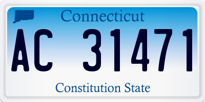 CT license plate AC31471