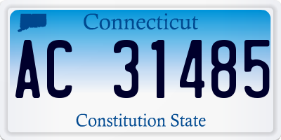 CT license plate AC31485
