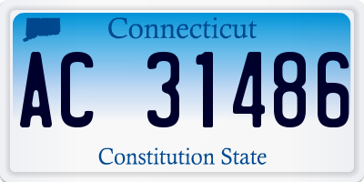 CT license plate AC31486