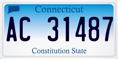 CT license plate AC31487