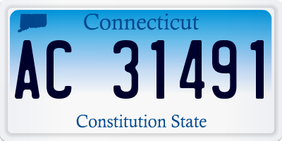 CT license plate AC31491
