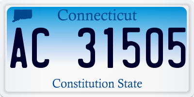 CT license plate AC31505