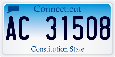 CT license plate AC31508