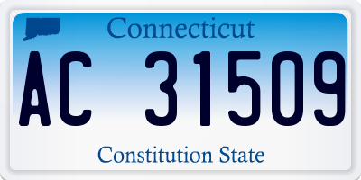 CT license plate AC31509