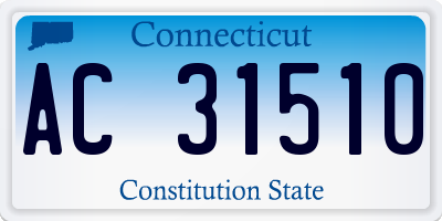 CT license plate AC31510