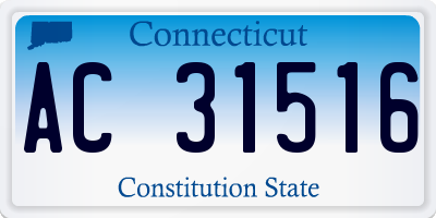 CT license plate AC31516